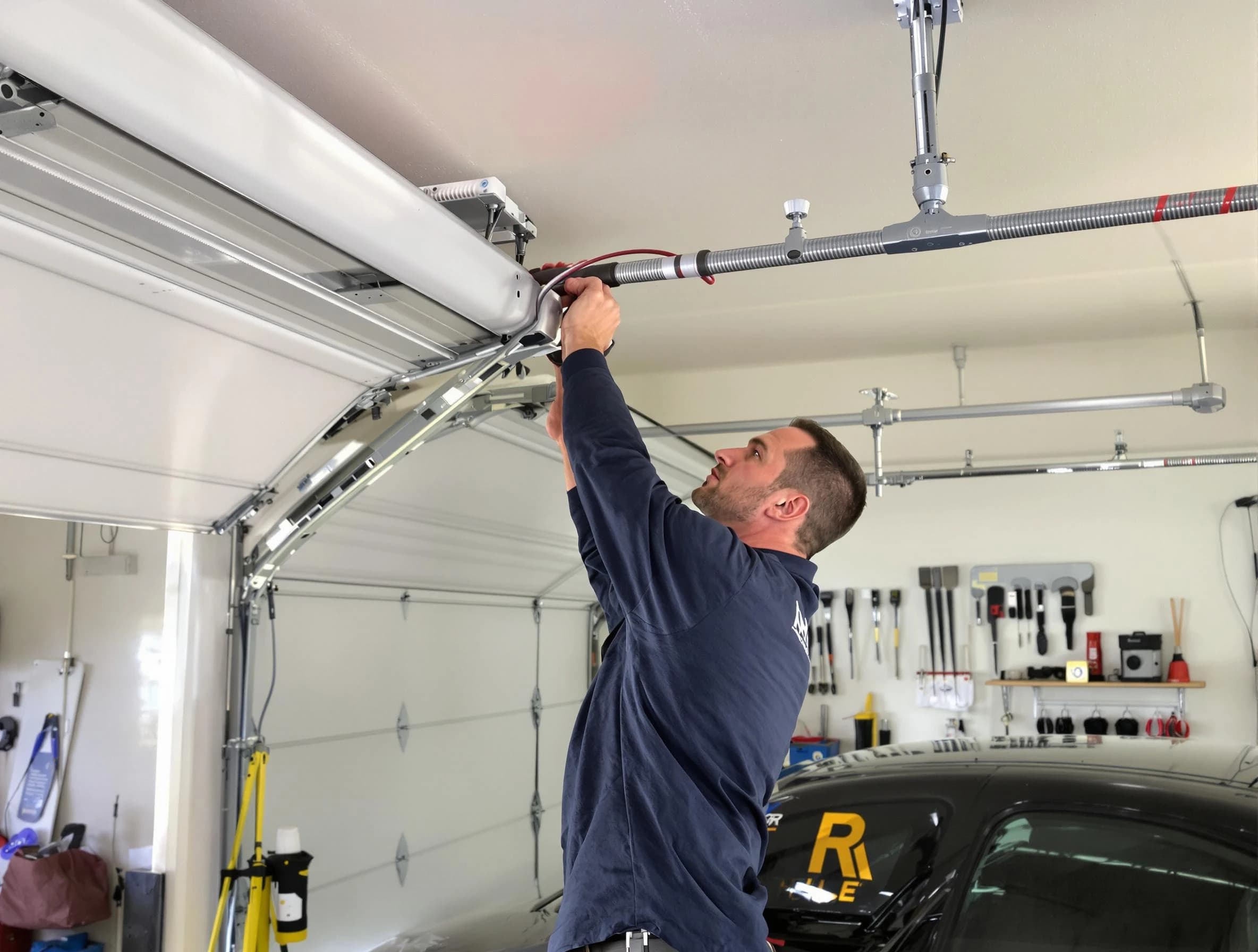 McKeesport Garage Door Repair technician performing garage door cable repair in McKeesport