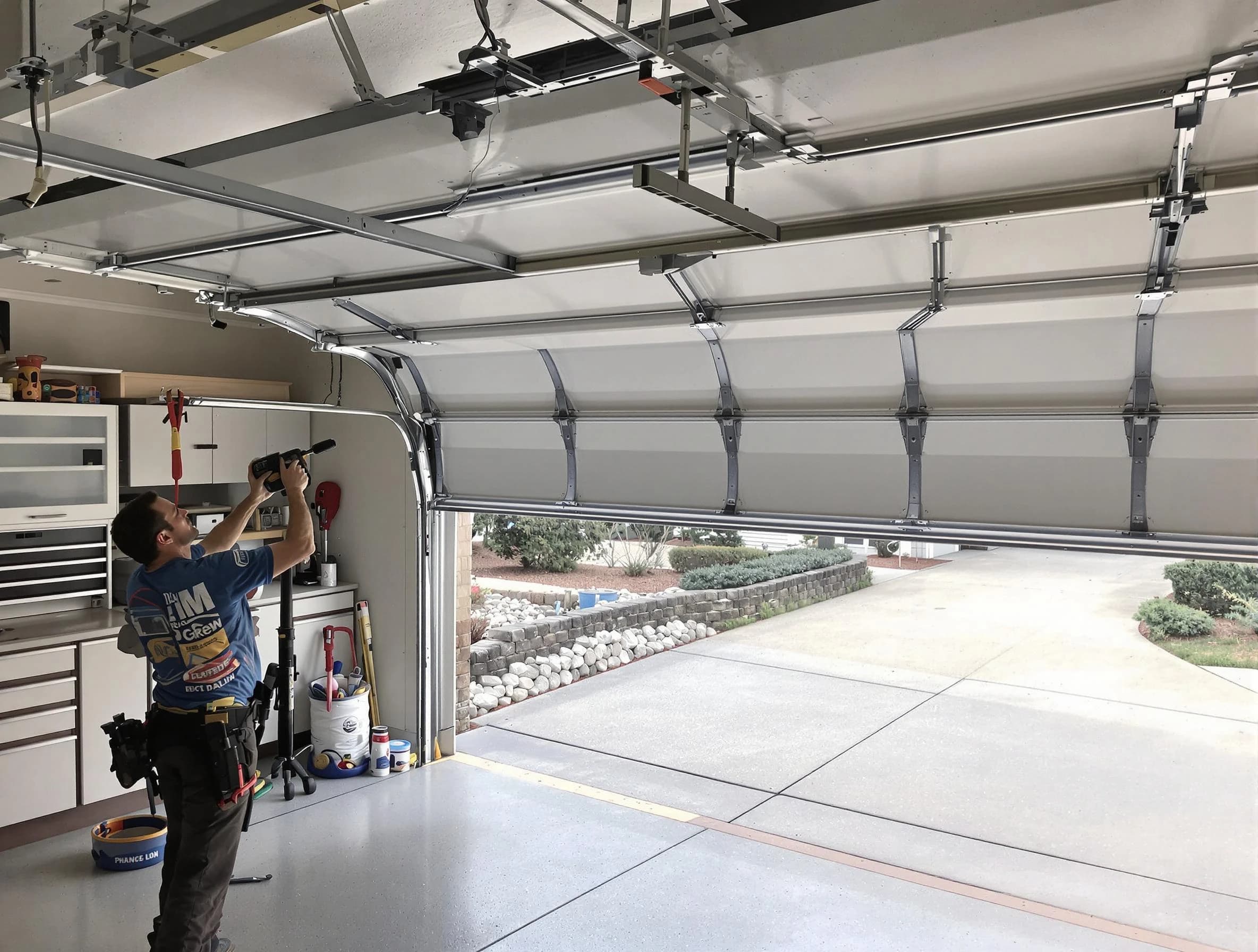 Garage door track repair service by McKeesport Garage Door Repair in McKeesport