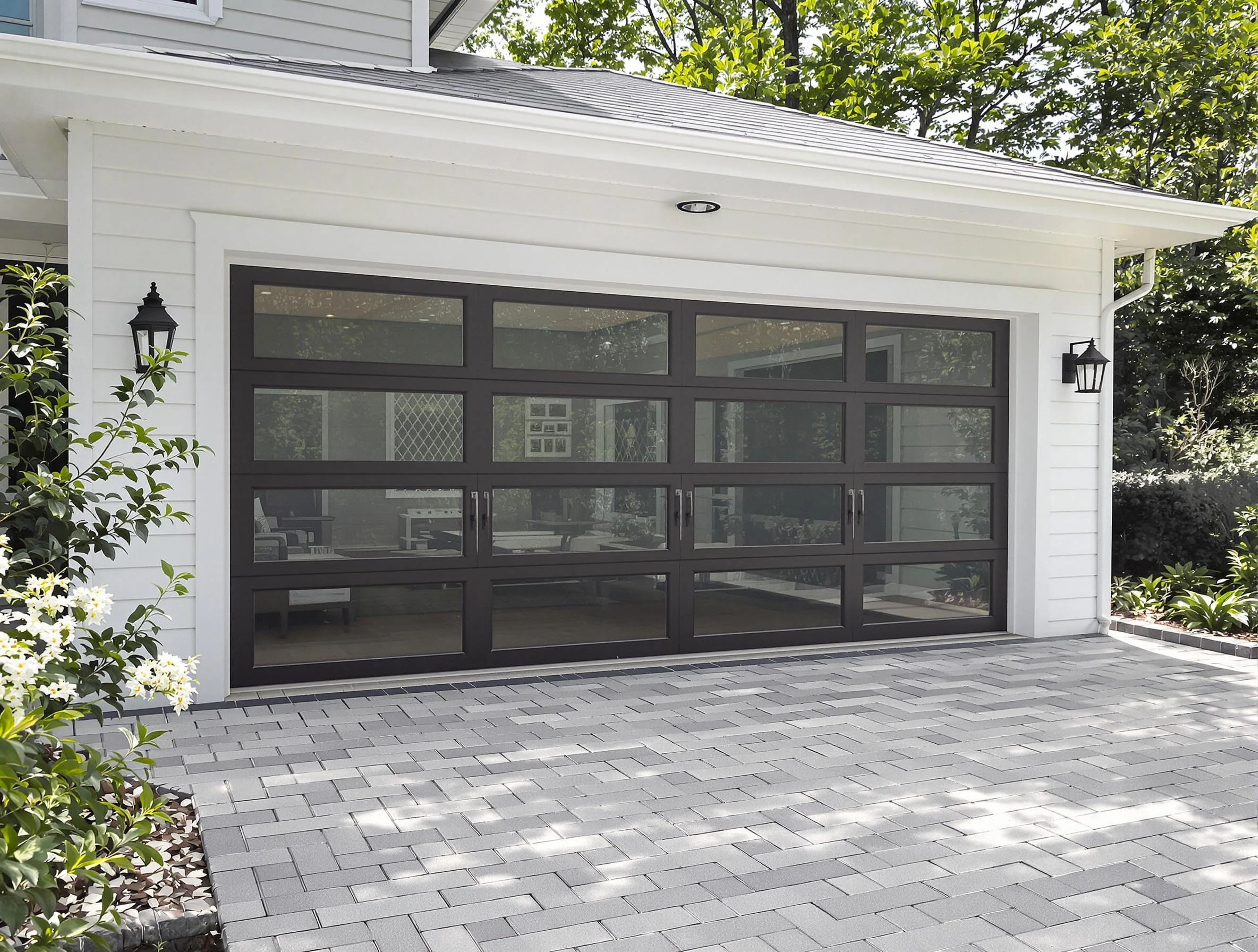 McKeesport Garage Door Repair design specialist presenting custom garage door options to McKeesport homeowner
