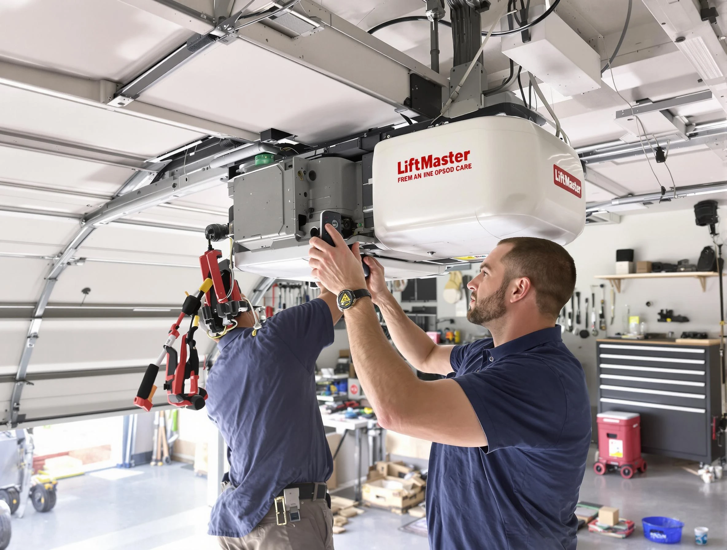 McKeesport Garage Door Repair technician performing advanced diagnostics on garage opener in McKeesport